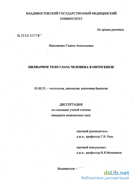 Контрольная работа по теме Гистологическое строение глаза человека