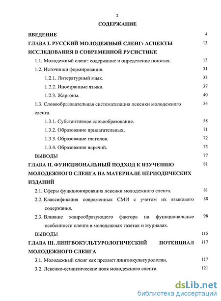 Контрольная работа: Молодежный жаргон 2