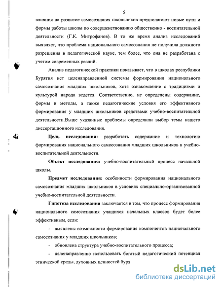 Курсовая работа: Развитие самосознания младших школьников в процессе обучения на основе разработки индивидуальной программы