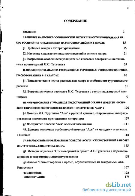 Курсовая работа по теме Структура и функции портретного описания в повести И.С. Тургенева «Ася»