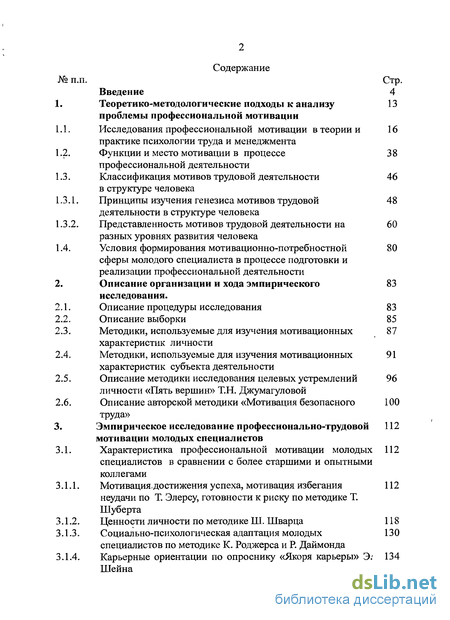 Дипломная работа: Мотивационные особенности молодых специалистов