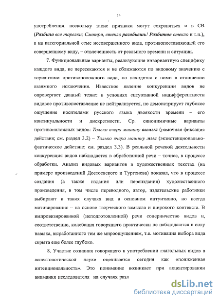 Курсовая работа по теме Категории вида и времени и соотношение видового характера глагола с его грамматическими формами