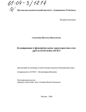      ygjG  Escherichia coli K12 